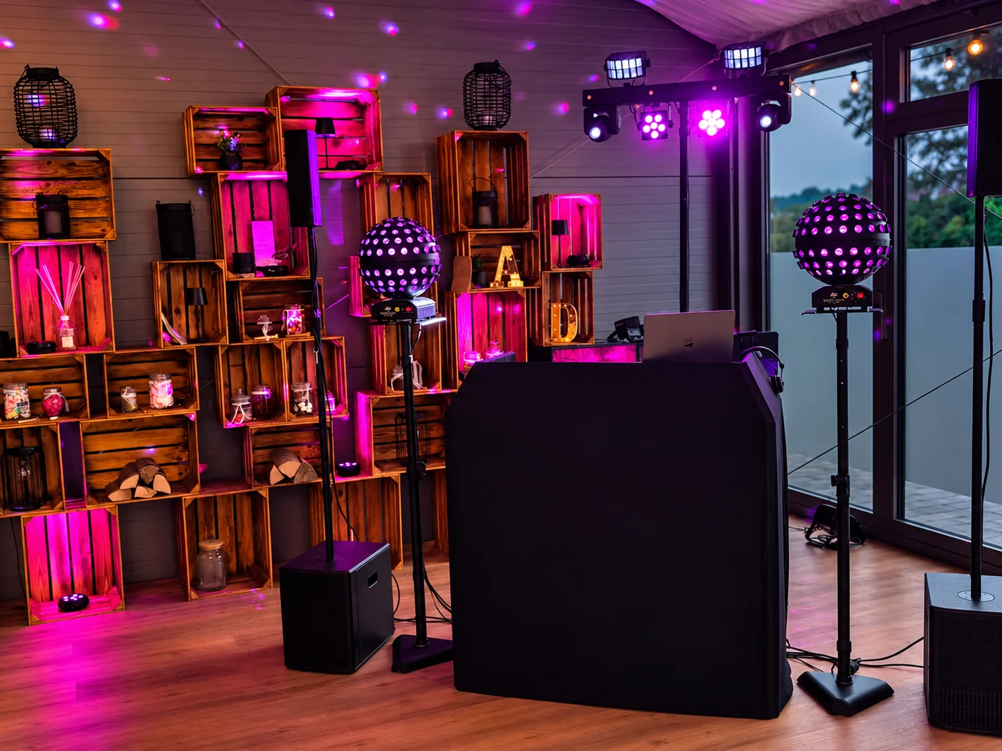 Originalaufnahme meines DJ-Setups im Einsatz