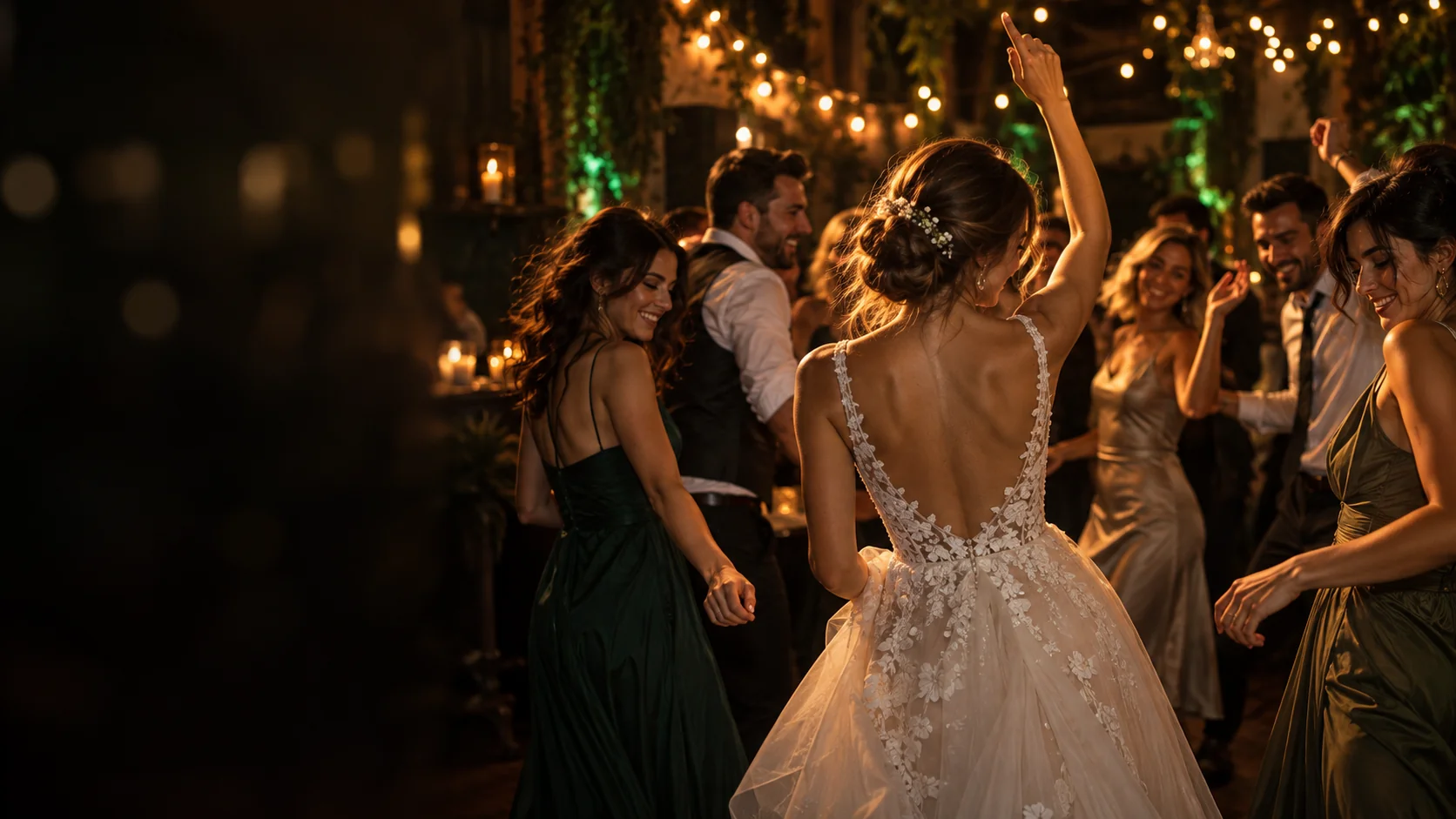 Menschen feiern gemeinsam auf einer Hochzeit